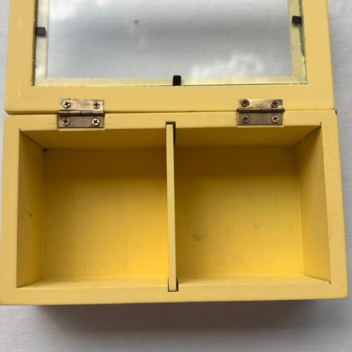 Storage box with glass used, yellow, Notos Galleries home