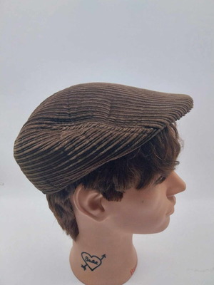 Men's wool and cashmere flat cap like new, size 55, brown
