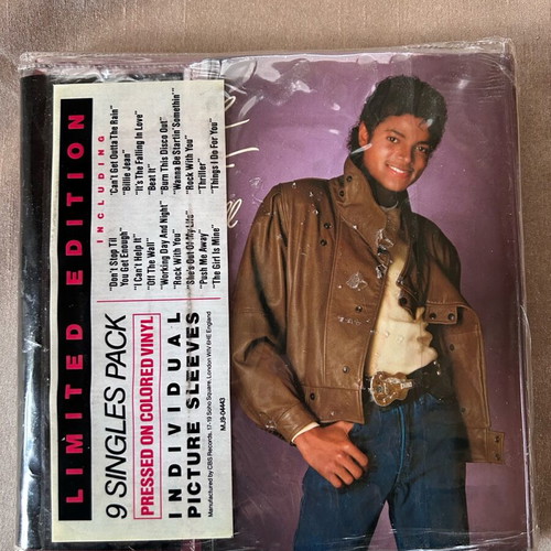 Michael Jackson 9 red 45rpm singles vinyl pack like new