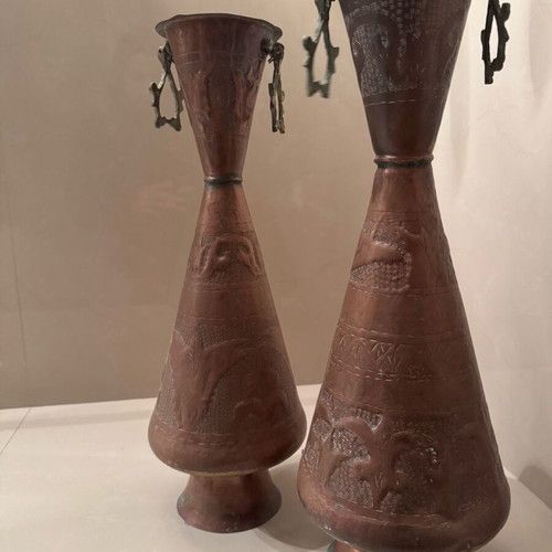 Bronze amphorae used, set of 2 pieces