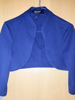 Rinascimento electric blue bolero jacket like new, size M-L