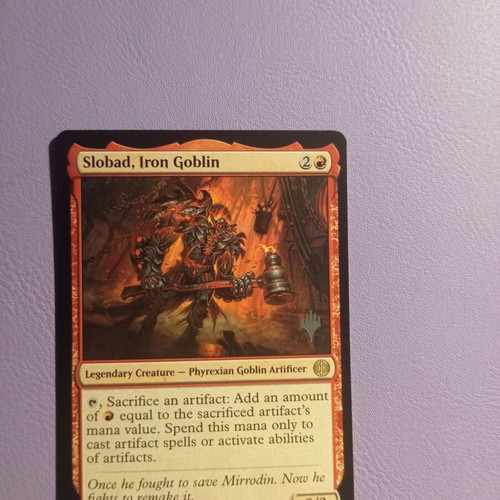 Slobad, Iron Goblin Magic The Gathering card like new