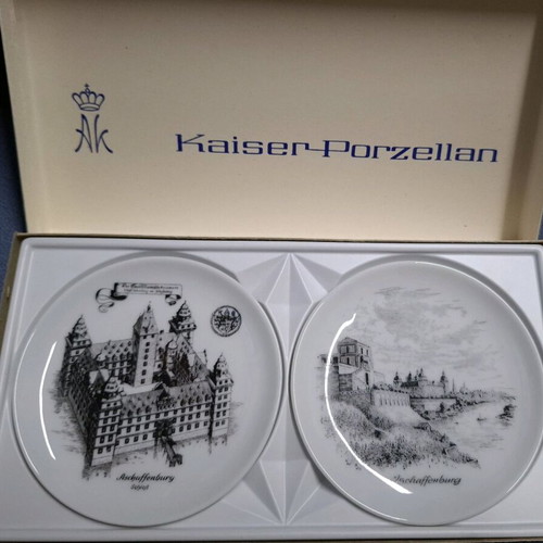 Vintage Kaiser porcelain coasters new, 10cm diameter