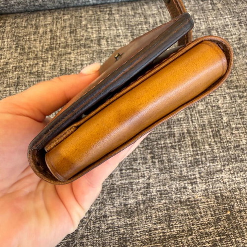 Handmade leather tobacco pouch