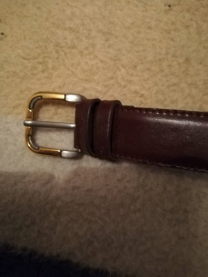 Leather belt 110 cm brown like new