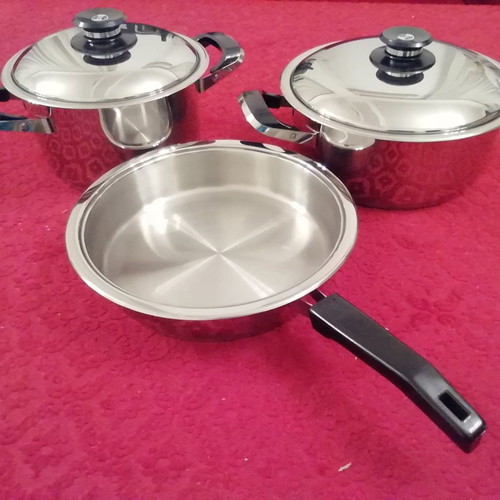 TAC cookware set 9 pieces stainless steel 18/10 new