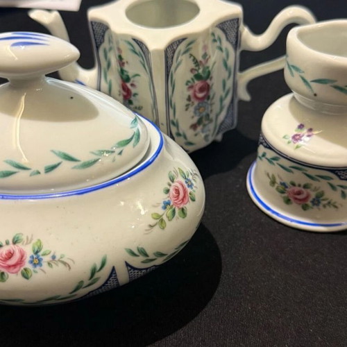 Limoges porcelain miniatures set like new, handpainted floral design