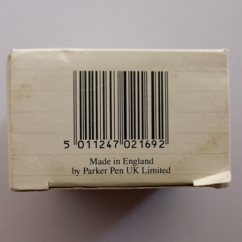 Glass ink bottle Parker Quink Solv-X used with case
