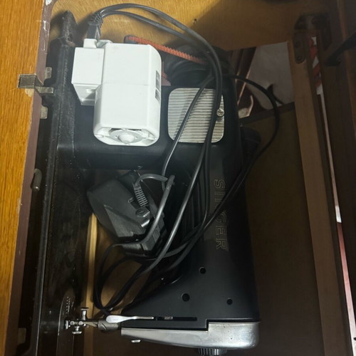 Singer with table and motor in good condition