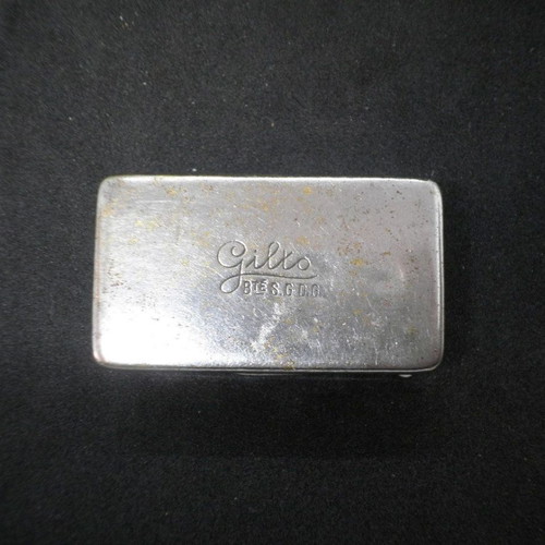 Antique shaving razor used, split with case, French origin