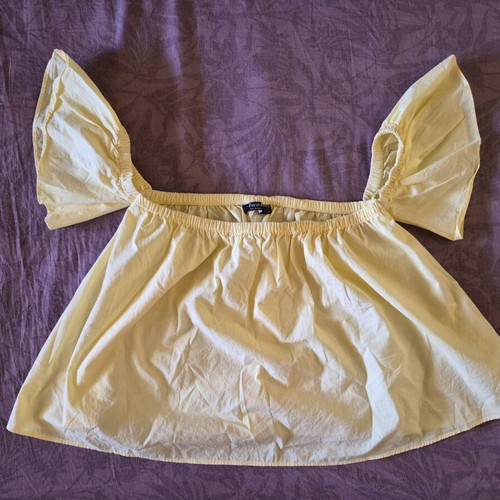 Bershka lemon yellow top like new, size L