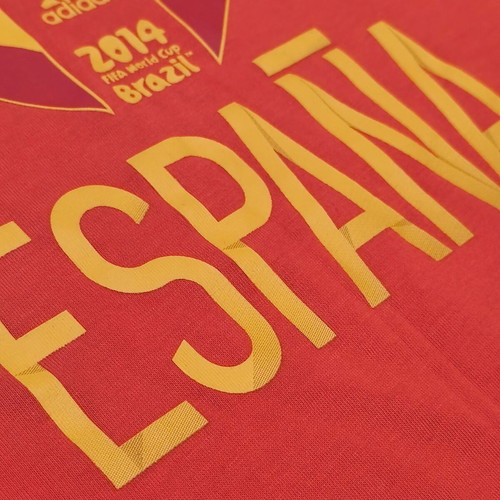 Adidas Spain 2014 FIFA World Cup Brazil Soccer T-Shirt used