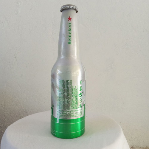 Heineken collectible neon aluminum beer bottle Greek 2016