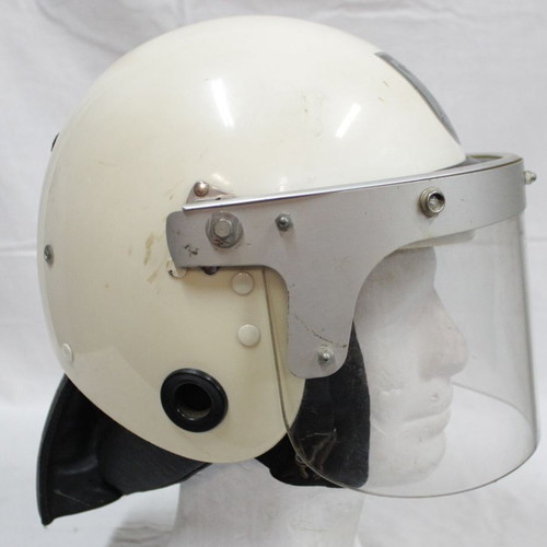 German police helmet used (riot control)