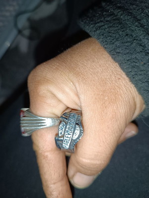 Harley Davinson silver ring like new