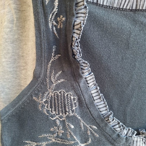 Replay vintage sleeveless top used, cotton, small, grey ombre