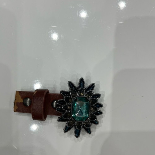 Belt buckle used, green, size 55
