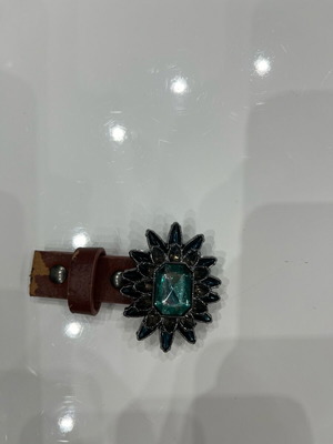 Belt buckle used, green, size 55