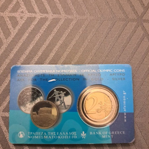 2 Euro Athens 2004 collectible coin card new