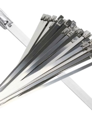 Δεματικά μεταλλικά ανοξείδωτα 4,6 x 200 mm σετ 50 τεμαχίων καινούργια
