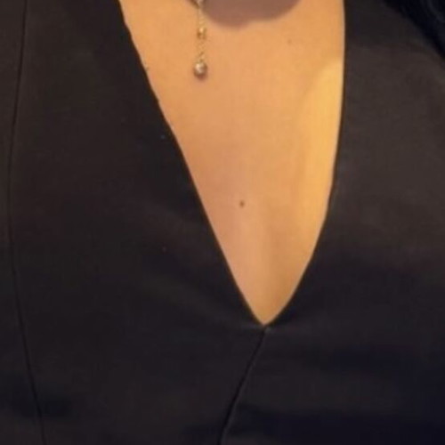 Swarovski necklace, gold color