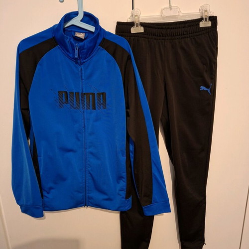 Puma kids sports jacket and tracksuit like new, blue/black