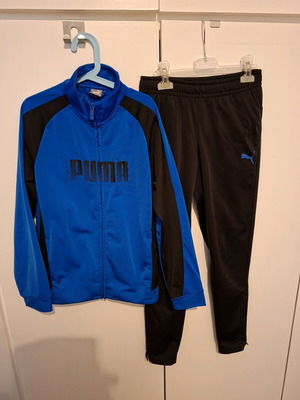 Puma kids sports jacket and tracksuit like new, blue/black