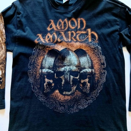 Amon Amarth long sleeve shirt used, Fruit of the Loom, black, M L