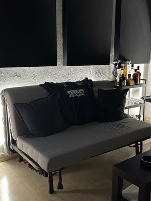 Sofa bed two-seater used, dimensions 1 x 1.45 x 0.85 m