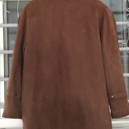 Vintage Panofori suede jacket with studs, like new, brown, XL