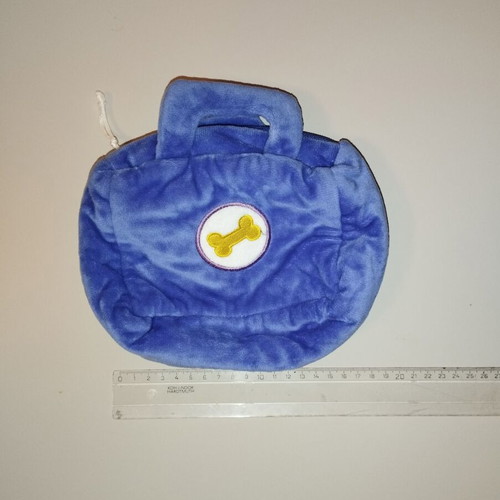 Plush bag like new, blue, small size