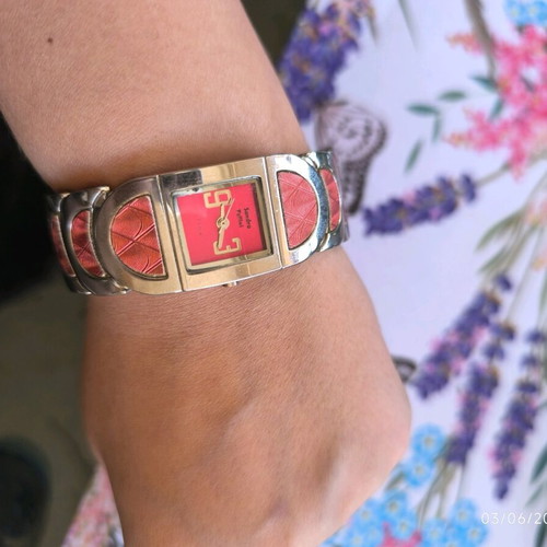Steel women's watch used, silver