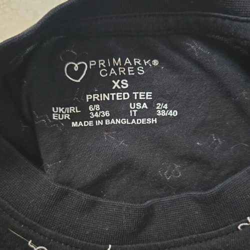 Primark zodiac sign t-shirt, black, XS