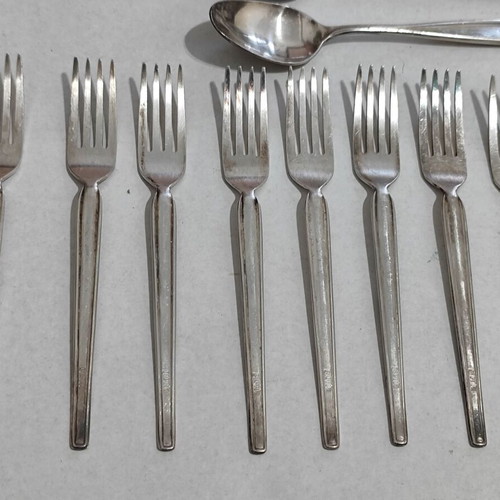 Vintage Garuda Indonesia Airlines silver-plated cutlery set used