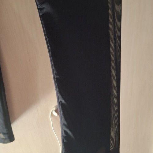 Sports leggings with transparent details, black, size medium, like new