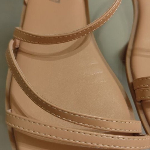 Shein beige flat sandals size 39 like new with soft sole