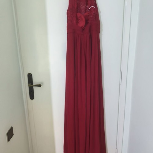 Shein Red Maxi Dress with Lace Size XS New