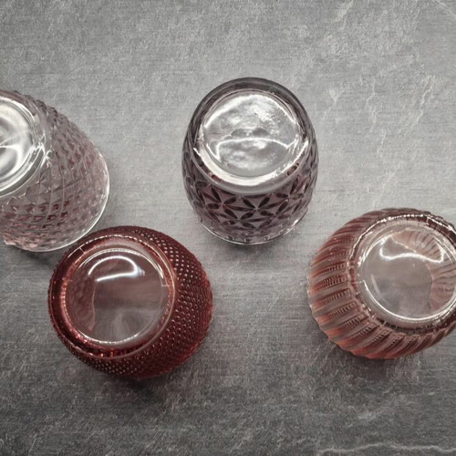 Glass jars for tealight candles set, new, height 7cm diameter 7cm