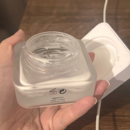 Empty ekseption cream jar 50ml used