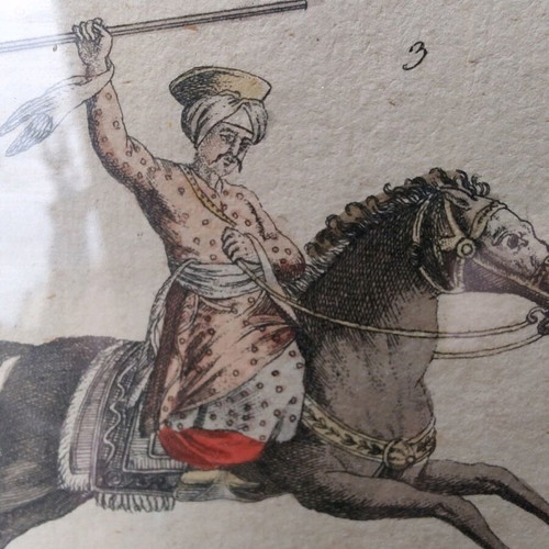 Χαλκογραφία επιχρωματισμένη χειροποίητα σαν καινούργια, σπάνια τού 1800