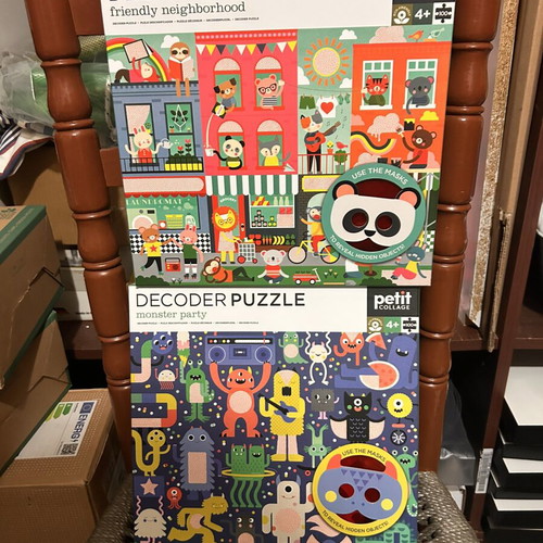 Petit Collage Decoder Puzzle for 4+ Years new