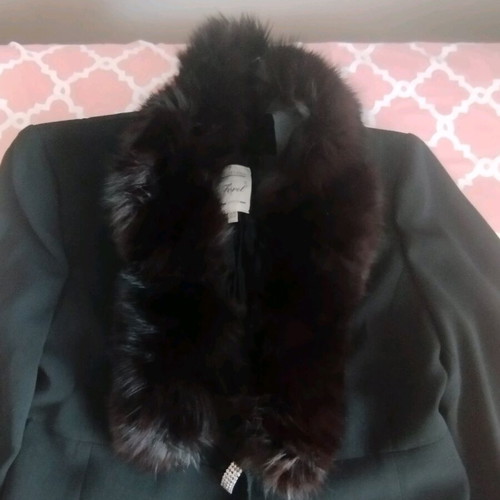 Women's black Forrel jacket size Large with faux fur, like new