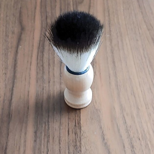 Shaving brush with wooden handle new