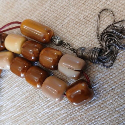 Komboloi old mastic with silver elements used