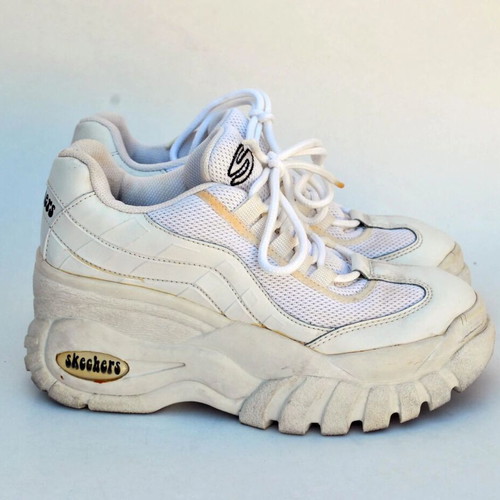 Skechers Wompers white canvas sneakers used, deadstock with tags size 37