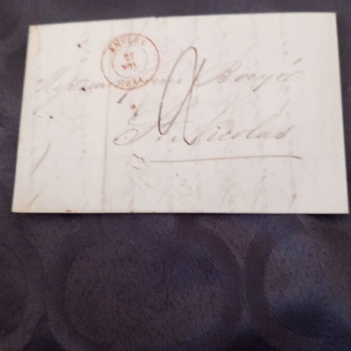 French letter of correspondence 1841 used with two red stamps