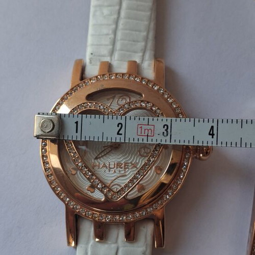 Haurex women's quartz watches new, brown and gold, set of two