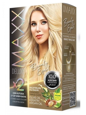Maxx Deluxe Hair Color 10.0 Pure Blonde new