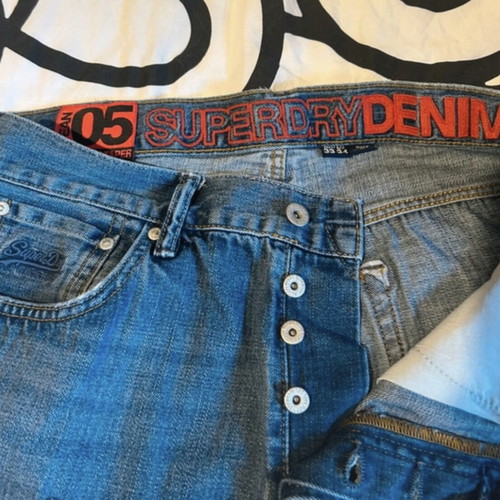 Superdry men's blue jeans like new, 5-pocket straight fit