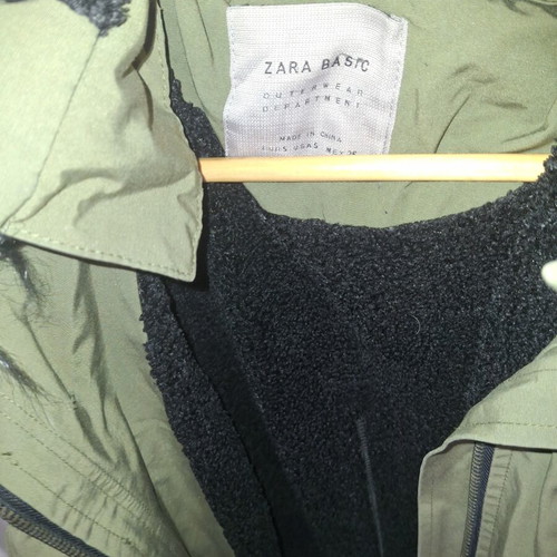 Zara jacket, green, size S